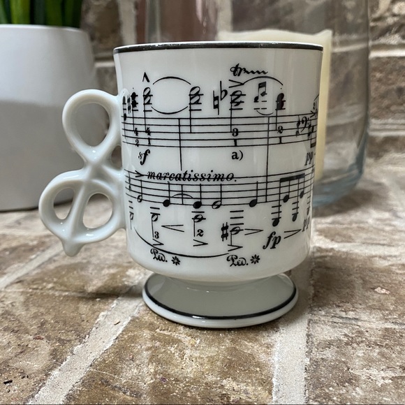 Piano Notes Mug Porcelain Ceramic Mug - Picture 2 of 7